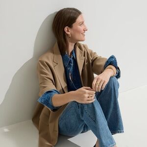 J. Crew Women's Camel Dock peacoat in wool blend with PrimaLoft